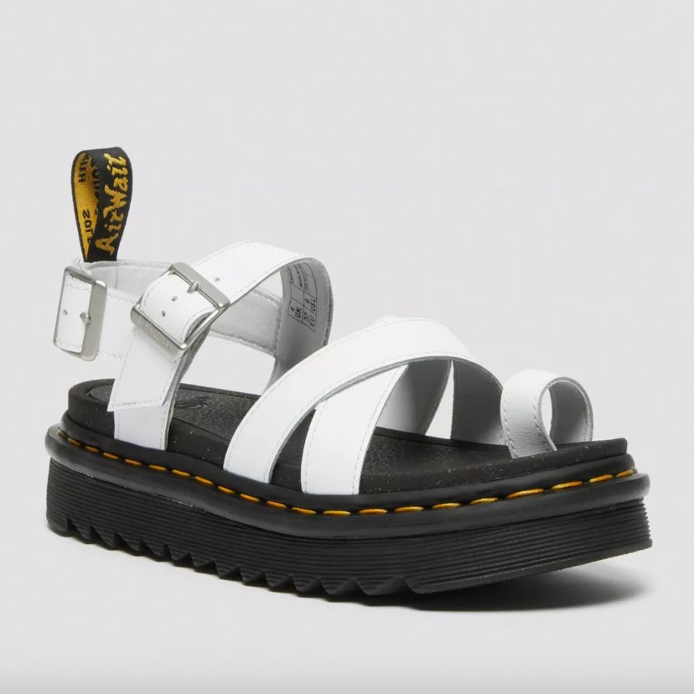 Dr. Martens White and Black Platform Sandals